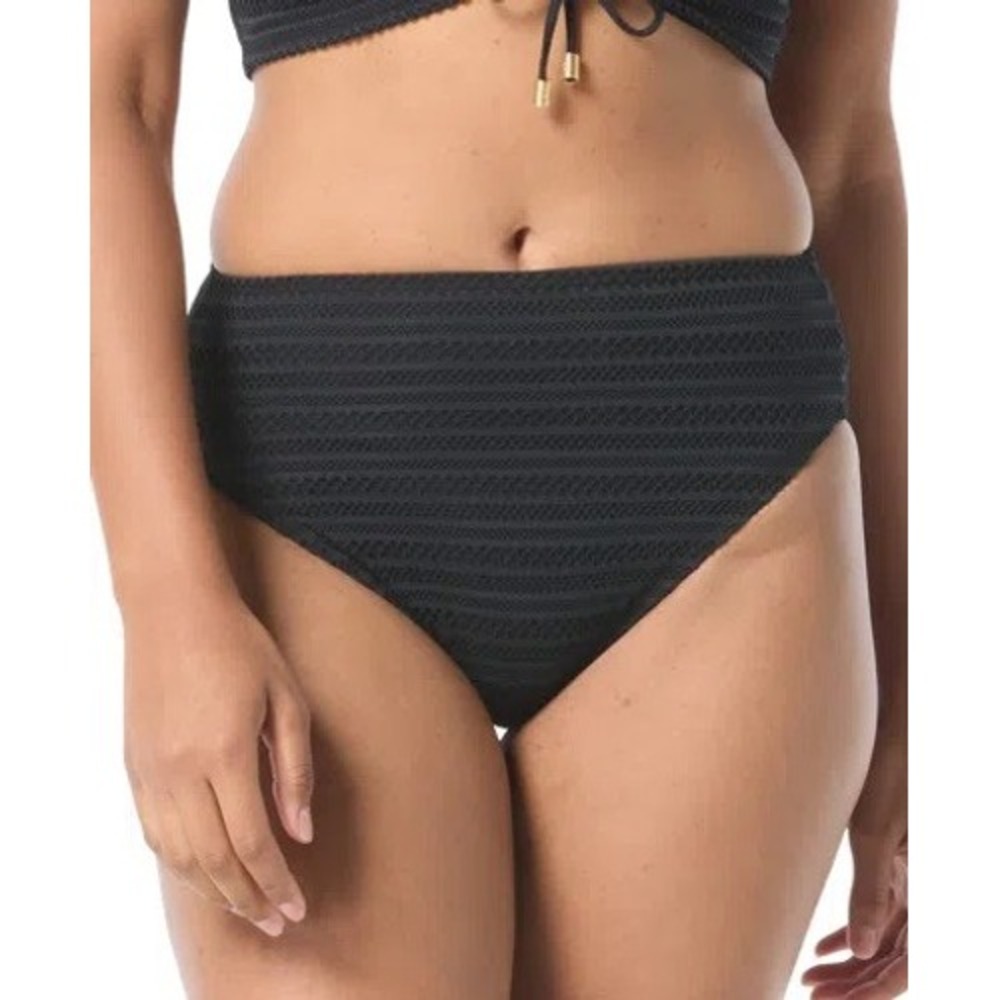 NWT Coco Reef Bikini Bottoms Womens Black Small Crochet Mesh High Waist U2D024